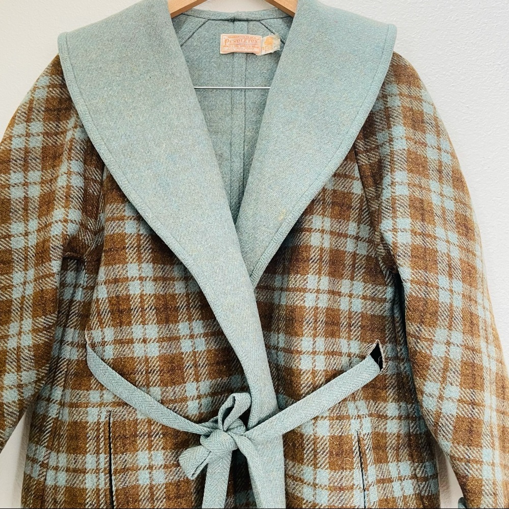 Rare Vintage Pendleton Plaid Wrap Reversible Belt… - image 4